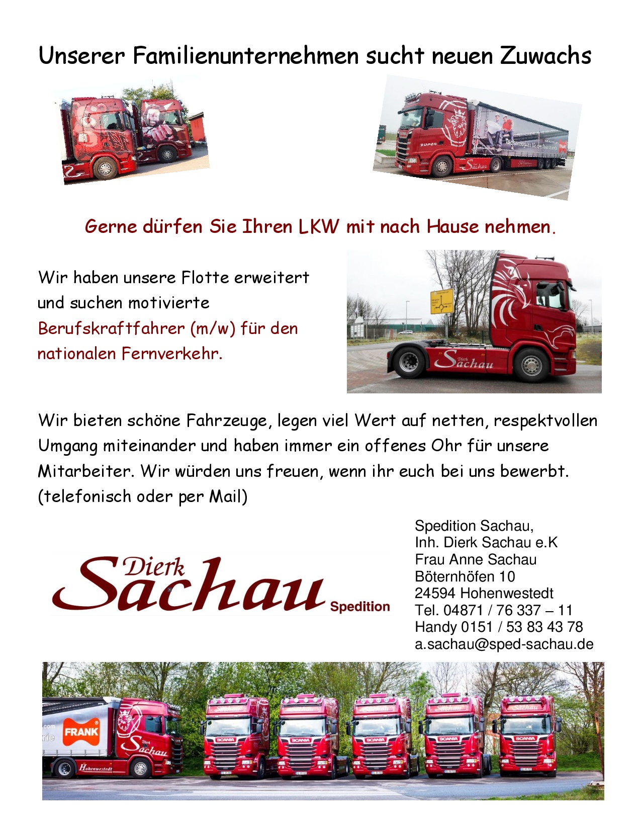 Berufskraftfahrer (m/w) im nationalen Fernverkehr