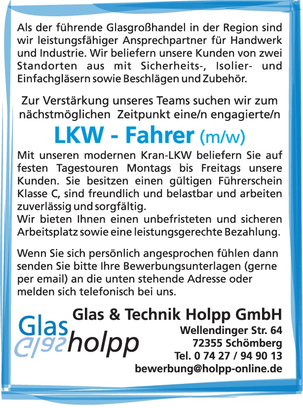 Kraftfahrer für den Nahverkehr gesucht