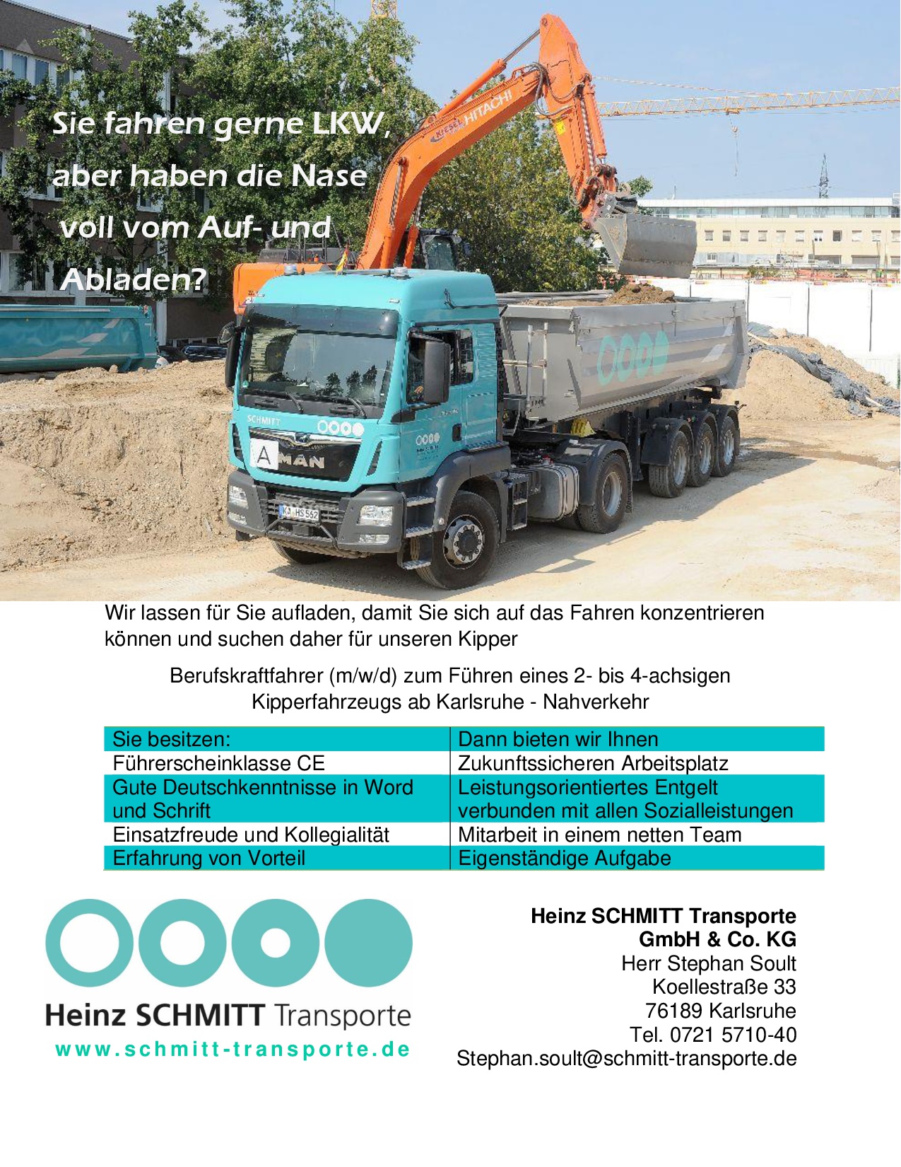 Berufskraftfahrer (m/w/d) im Nahverkehr ab Karlsruhe